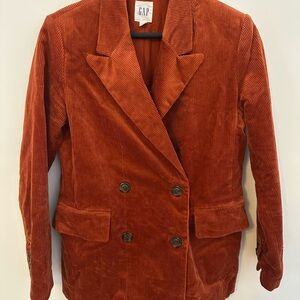 GAP Women's Rust Corduroy Blazer